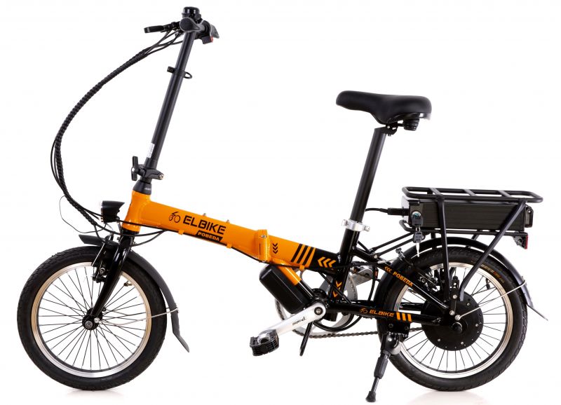 Электровелосипед Elbike Pobeda 250W (Черно-оранжевый)